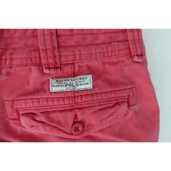 Polo Ralph Lauren Cargo Shorts Men’s Size 40 Salmon Orange Street Y2K Preppy - Picture 4 of 7